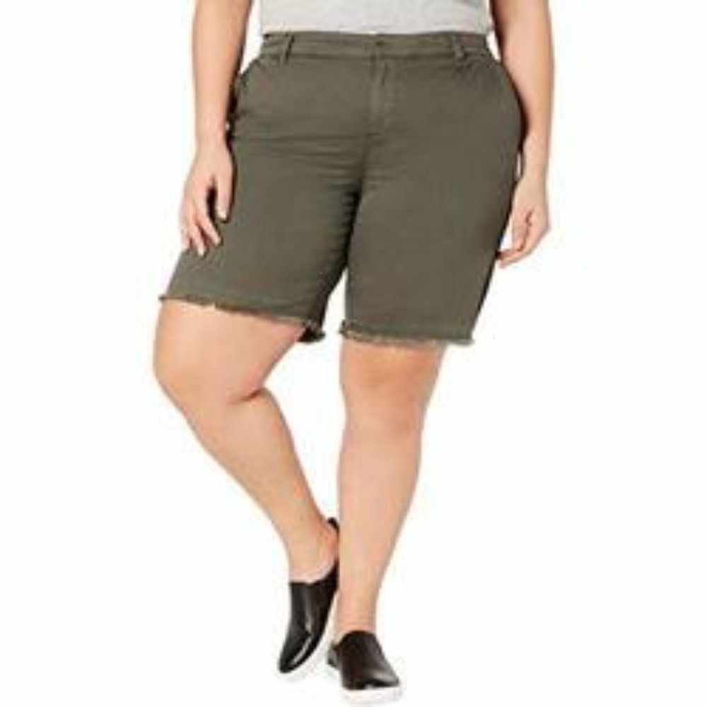 Style & Co Green Chino Shorts Plus Size 22W